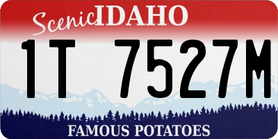 ID license plate 1T7527M