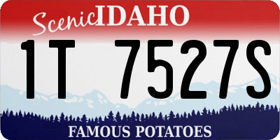 ID license plate 1T7527S