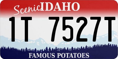 ID license plate 1T7527T