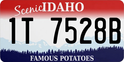 ID license plate 1T7528B