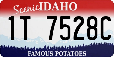 ID license plate 1T7528C