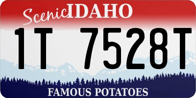 ID license plate 1T7528T