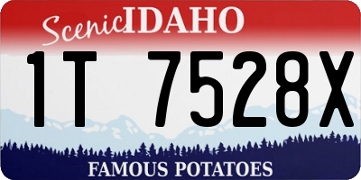 ID license plate 1T7528X