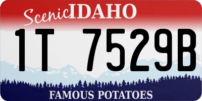 ID license plate 1T7529B