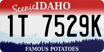 ID license plate 1T7529K