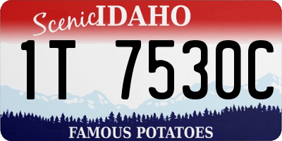 ID license plate 1T7530C