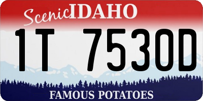 ID license plate 1T7530D