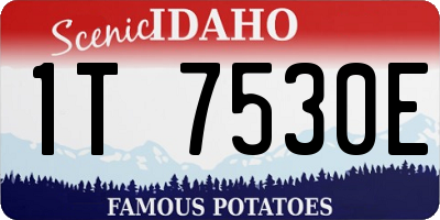 ID license plate 1T7530E