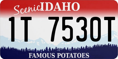 ID license plate 1T7530T