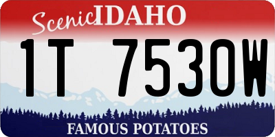 ID license plate 1T7530W