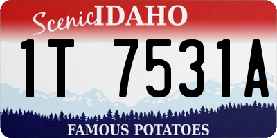 ID license plate 1T7531A
