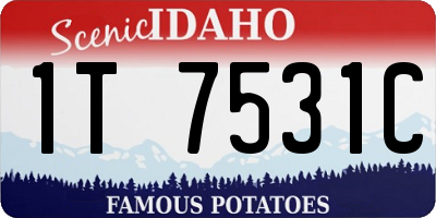 ID license plate 1T7531C