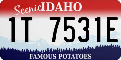 ID license plate 1T7531E