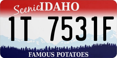 ID license plate 1T7531F
