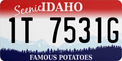 ID license plate 1T7531G