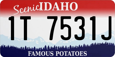 ID license plate 1T7531J