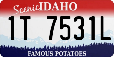 ID license plate 1T7531L