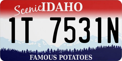 ID license plate 1T7531N