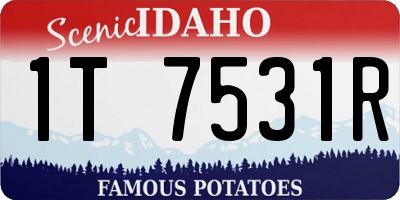 ID license plate 1T7531R