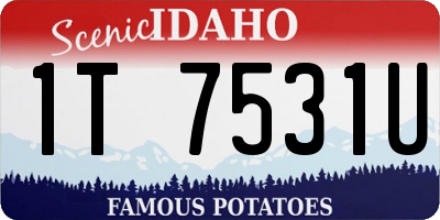 ID license plate 1T7531U