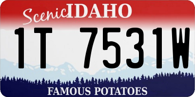 ID license plate 1T7531W
