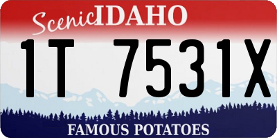 ID license plate 1T7531X