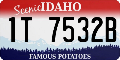 ID license plate 1T7532B