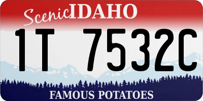 ID license plate 1T7532C
