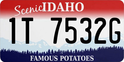 ID license plate 1T7532G