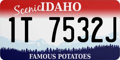 ID license plate 1T7532J