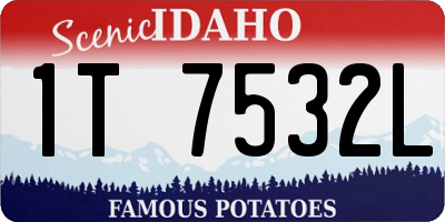 ID license plate 1T7532L