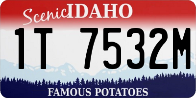 ID license plate 1T7532M