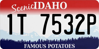 ID license plate 1T7532P