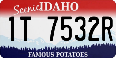 ID license plate 1T7532R