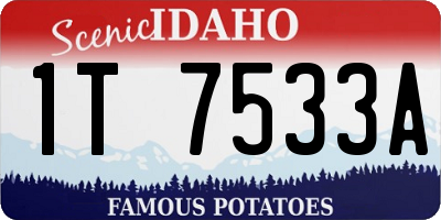 ID license plate 1T7533A