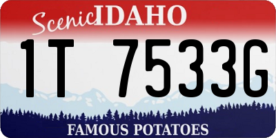 ID license plate 1T7533G