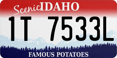 ID license plate 1T7533L
