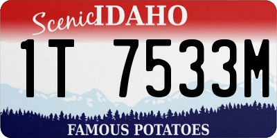 ID license plate 1T7533M