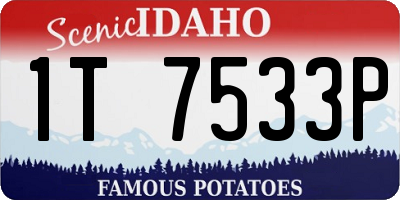 ID license plate 1T7533P