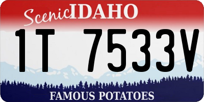 ID license plate 1T7533V