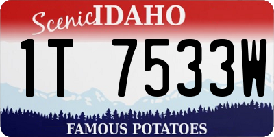 ID license plate 1T7533W
