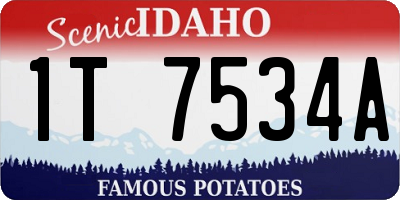 ID license plate 1T7534A
