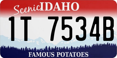 ID license plate 1T7534B