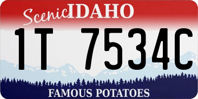 ID license plate 1T7534C