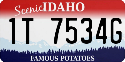 ID license plate 1T7534G