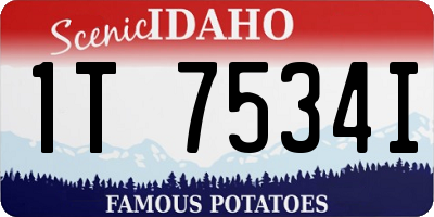 ID license plate 1T7534I