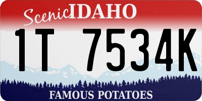ID license plate 1T7534K