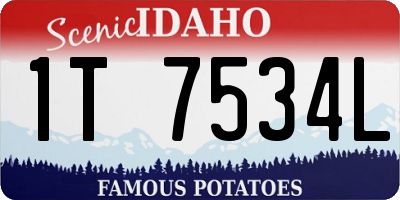 ID license plate 1T7534L