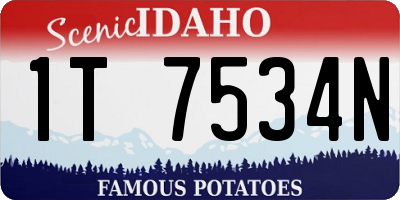 ID license plate 1T7534N