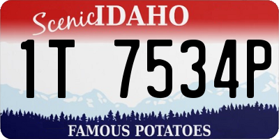 ID license plate 1T7534P